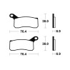 Plaquettes de frein TECNIUM MX/Quad métal fritté - MO366