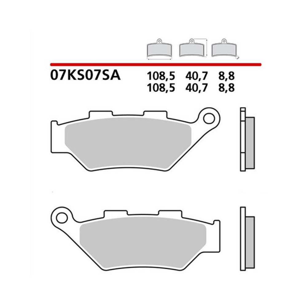 Plaquettes de frein BREMBO métal fritté - 07KS07SA
