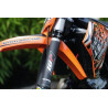 Protection de fourche supérieure RFX Race Series Forkshrink logo WP - blanc/orange