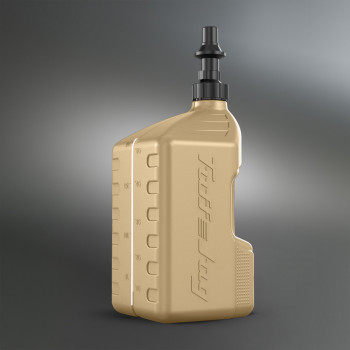 Beige TUFF JUG gasoline can with Ripper cap 5G/20L