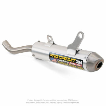 Silencieux PRO CIRCUIT 304 alu brossé/casquette inox