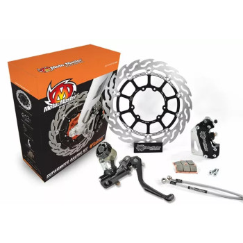 Freinage complet frein avant MOTOMASTER 320mm SUPERMOTO RACING FLAMME