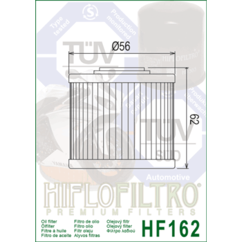 HIFLOFILTRO oil filter - HF162