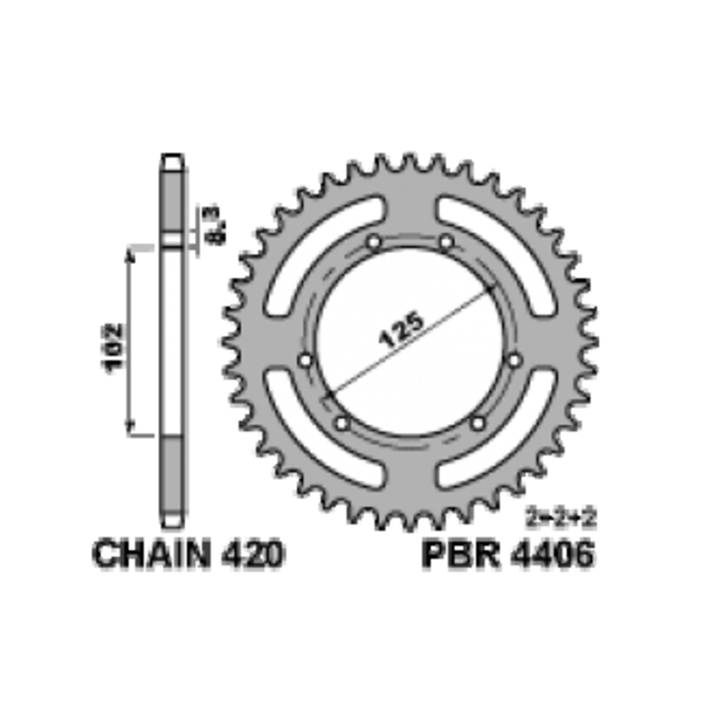 Couronne PBR acier standard 4406 - 420