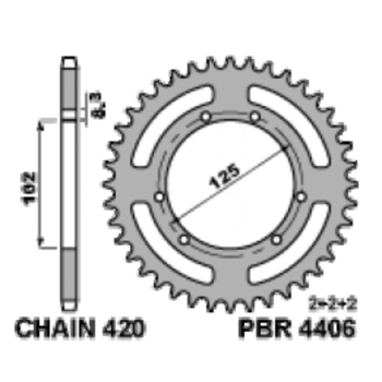 Couronne PBR acier standard 4406 - 420