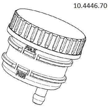 Reservoir for master cylinder Brembo strait exit clamp fixing