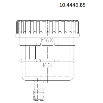 Reservoir for master cylinder Brembo strait exit clamp fixing