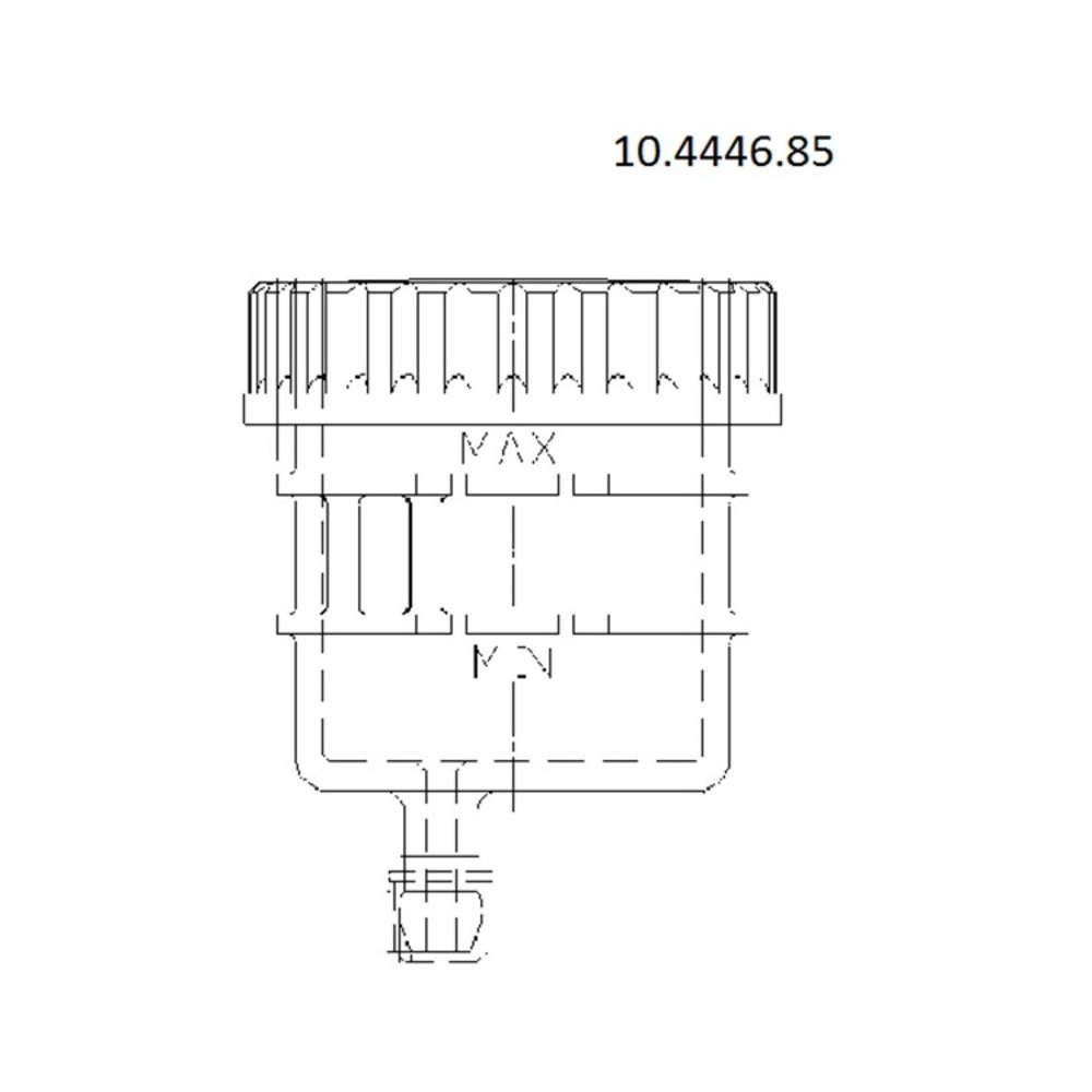 Reservoir for master cylinder Brembo strait exit clamp fixing