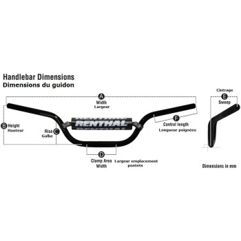 RENTHAL Vintage 7/8" 837 Vintage Mid Handlebar