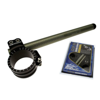Guidons bracelet RENTHAL Original Ø52mm hauteur +0mm déport +40mm/7° noir