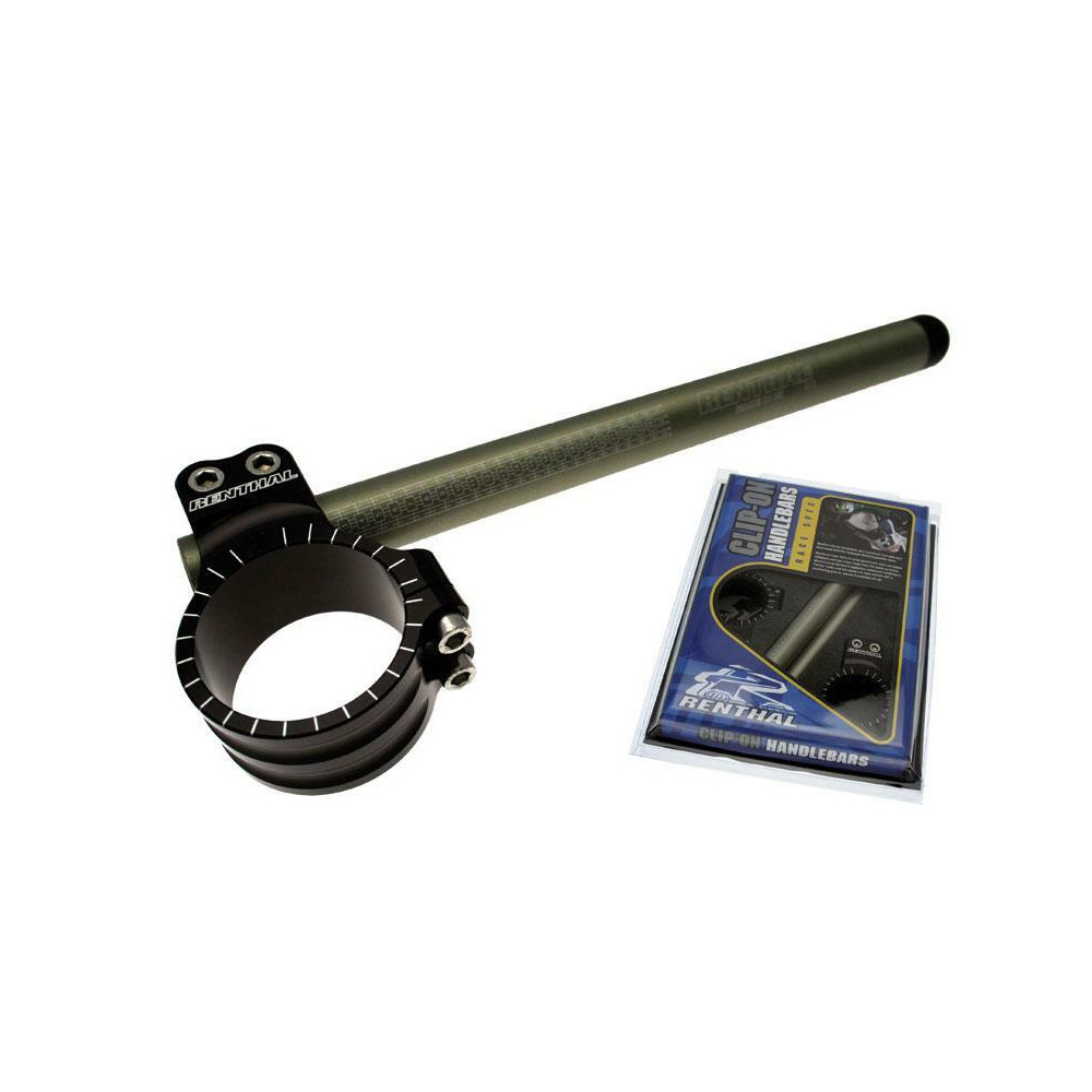 Guidons bracelet RENTHAL Original Ø52mm hauteur +0mm déport +40mm/7° noir