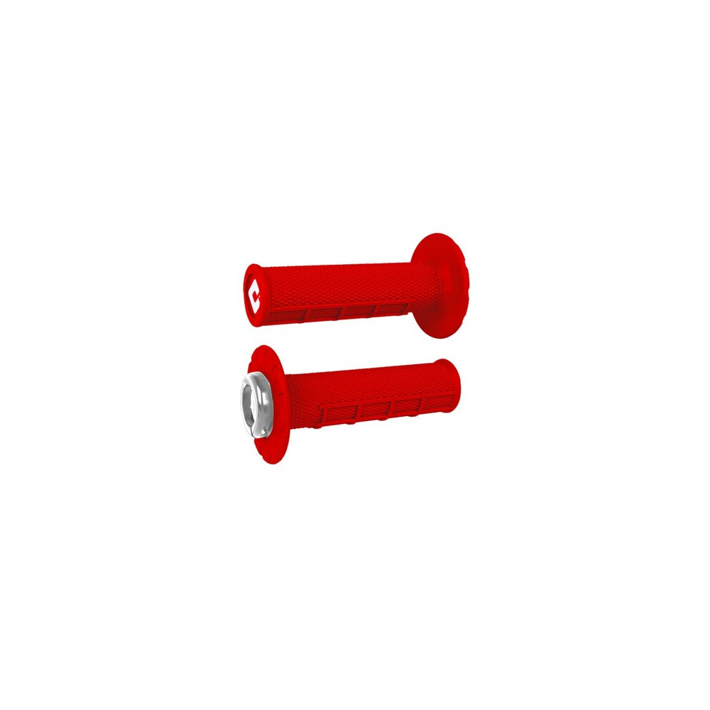 Rêvetements ODI ATV v2.1 Lock-On semi-gaufré - rouge/noir