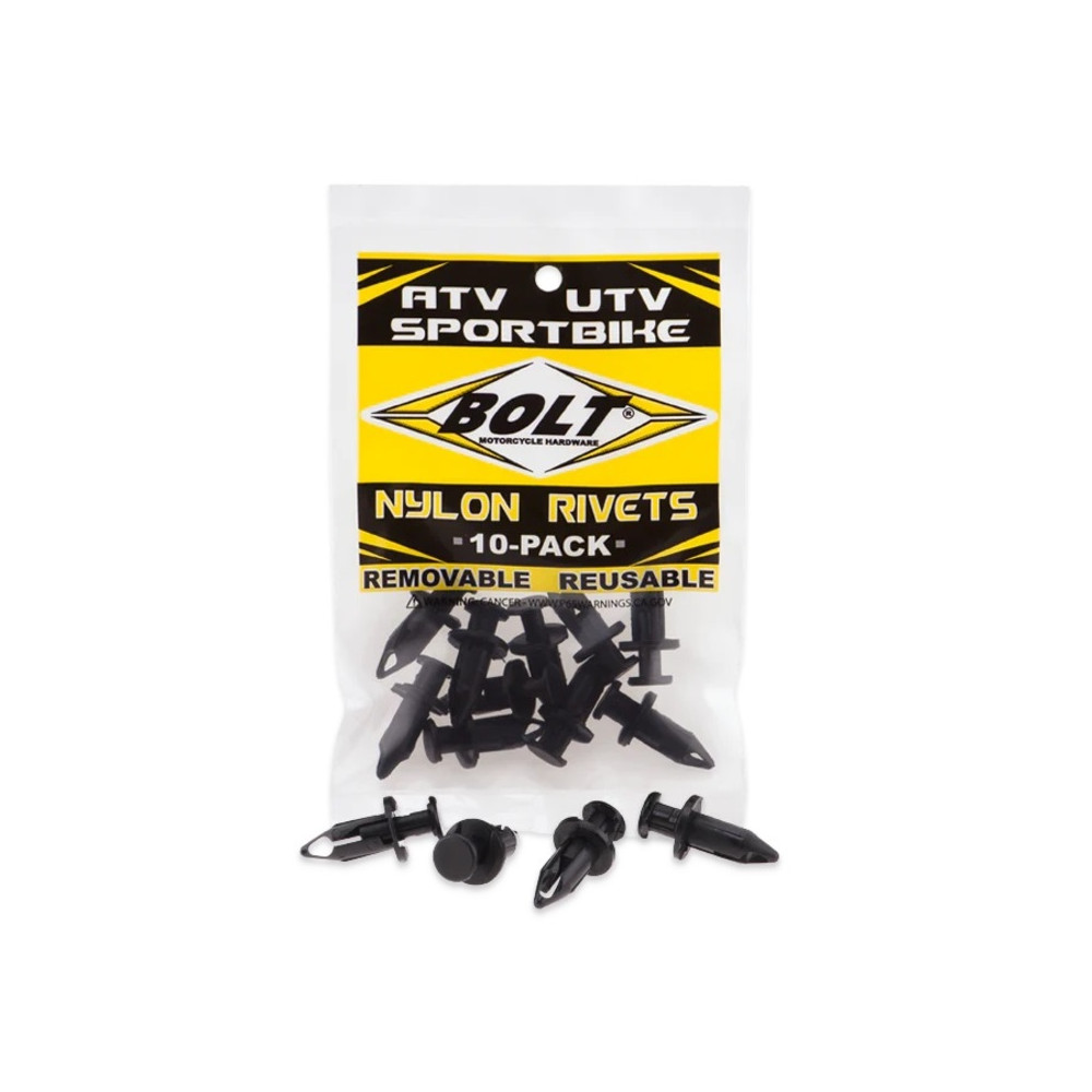Rivets plastique M8 BOLT 10 pièces