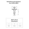 Rivets plastique M8 BOLT 10 pièces