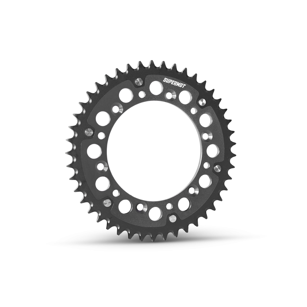 Couronne moto Aluminium SUPERMOT - Légère, résistante, performante