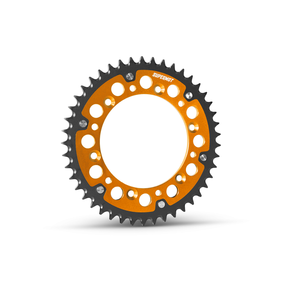 Couronne moto Aluminium SUPERMOT - Légère, résistante, performante