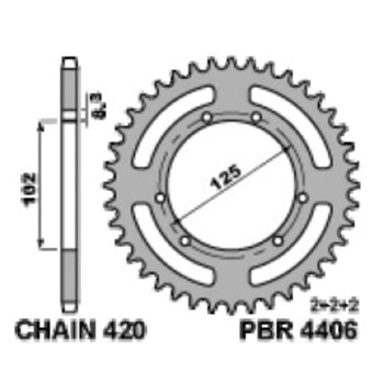 Couronne PBR acier standard 4406 - 420