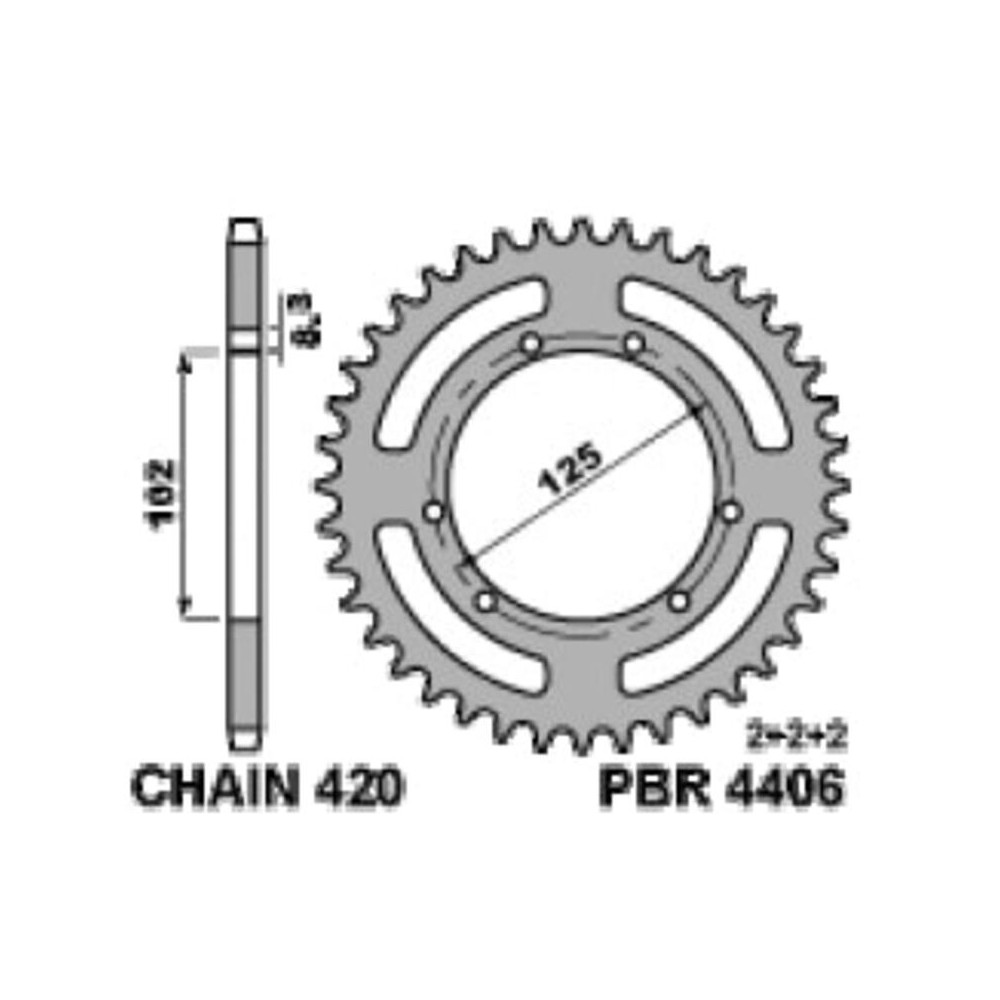 Couronne PBR acier standard 4406 - 420