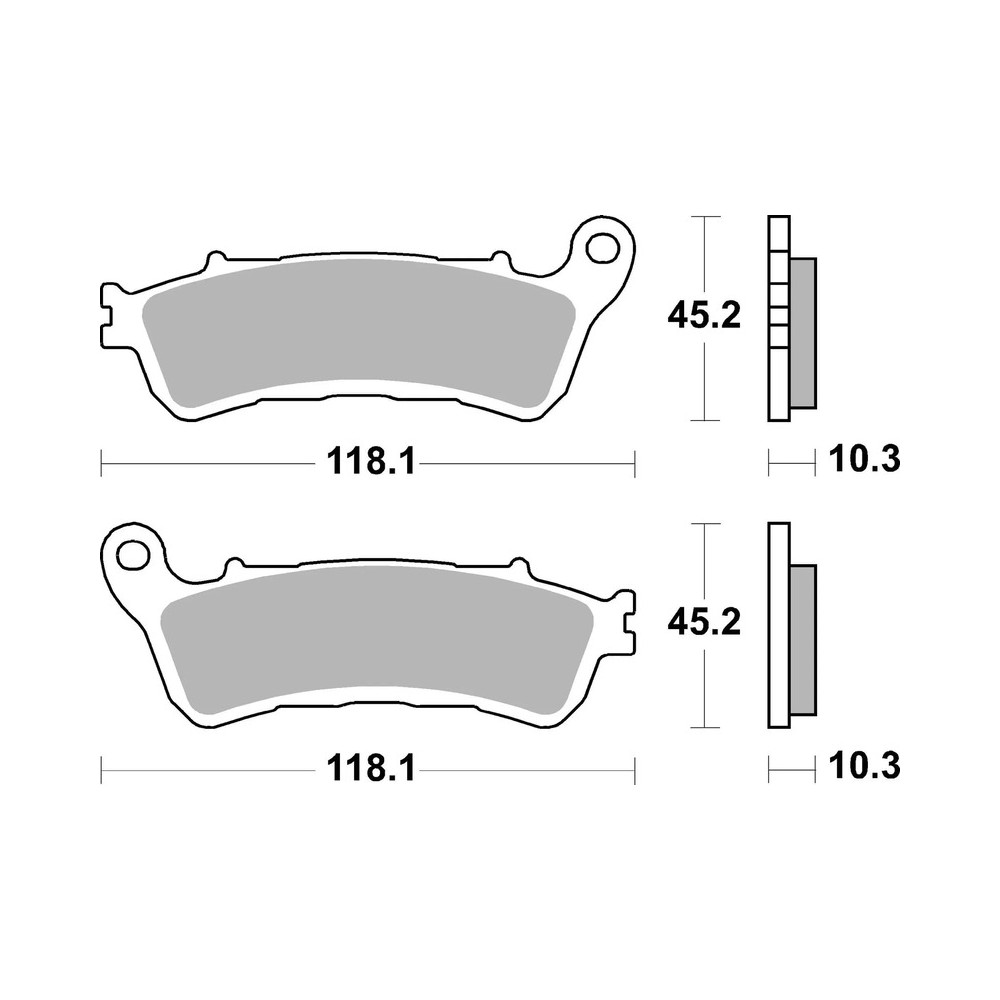 Plaquettes de frein BREMBO métal fritté - 07HO66SP