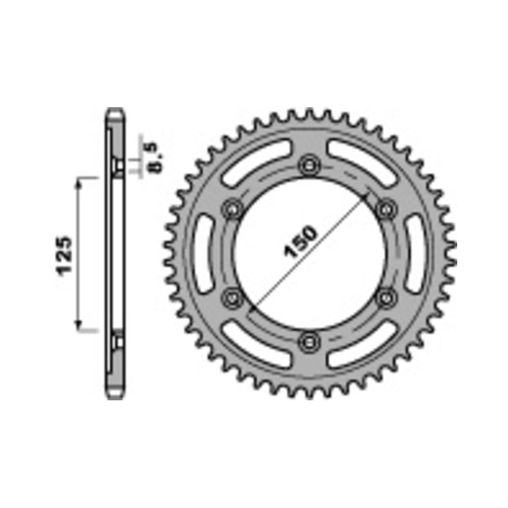 Couronne PBR acier C45 standard 4507 - 520