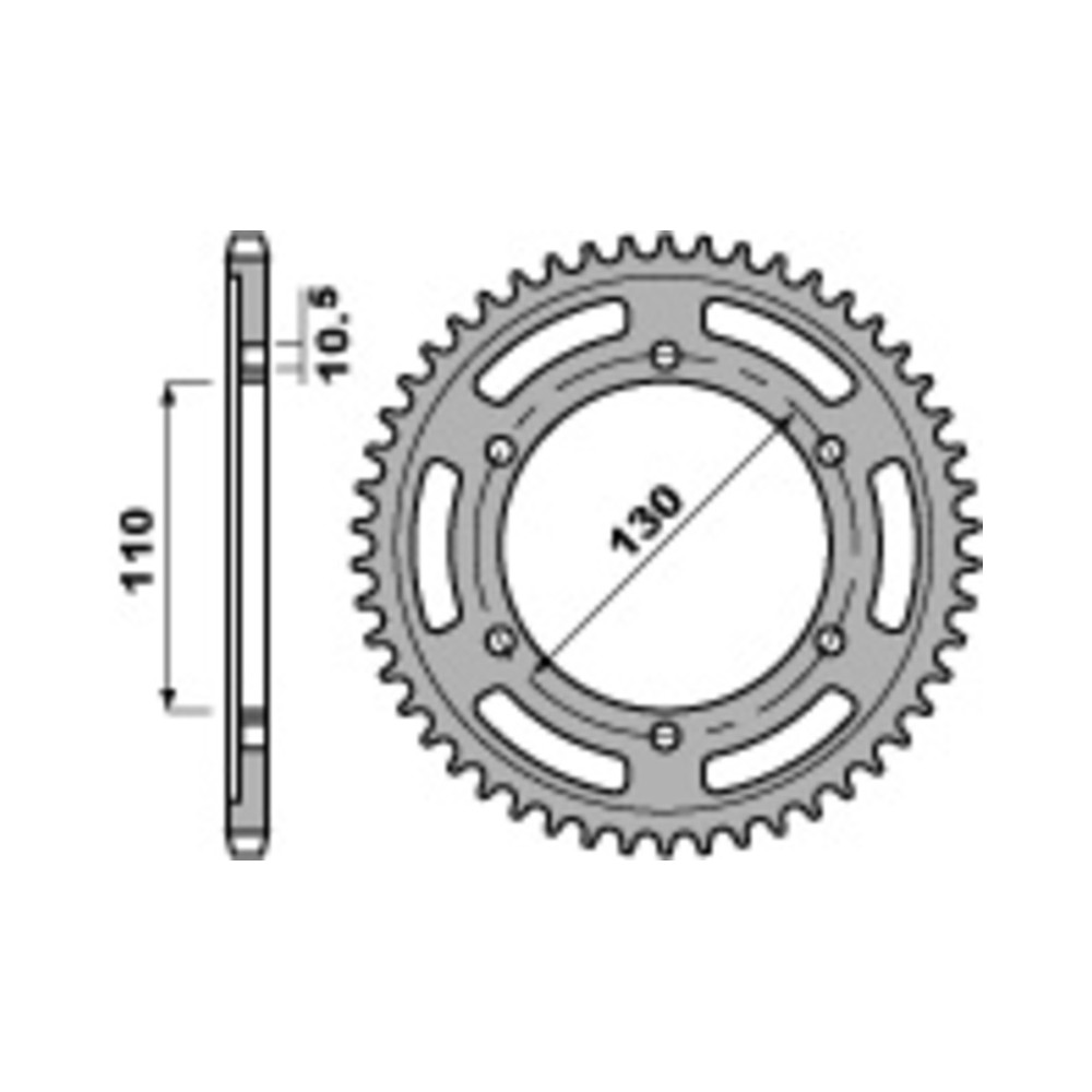 Couronne PBR acier C45 standard 4385 - 525