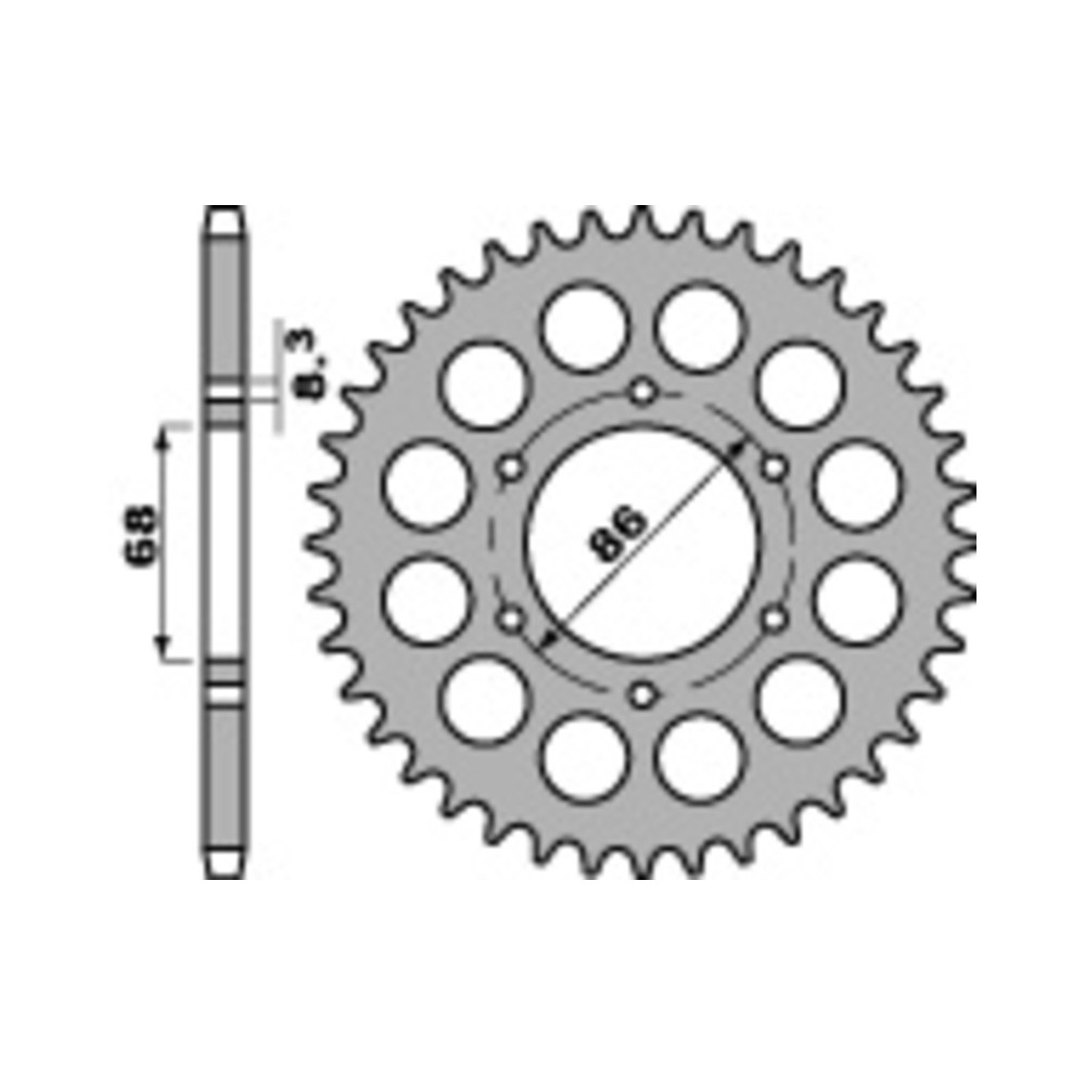 Couronne PBR acier standard 468 - 428
