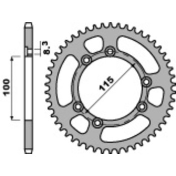 Couronne PBR aluminium ultra-light 4423 - 420