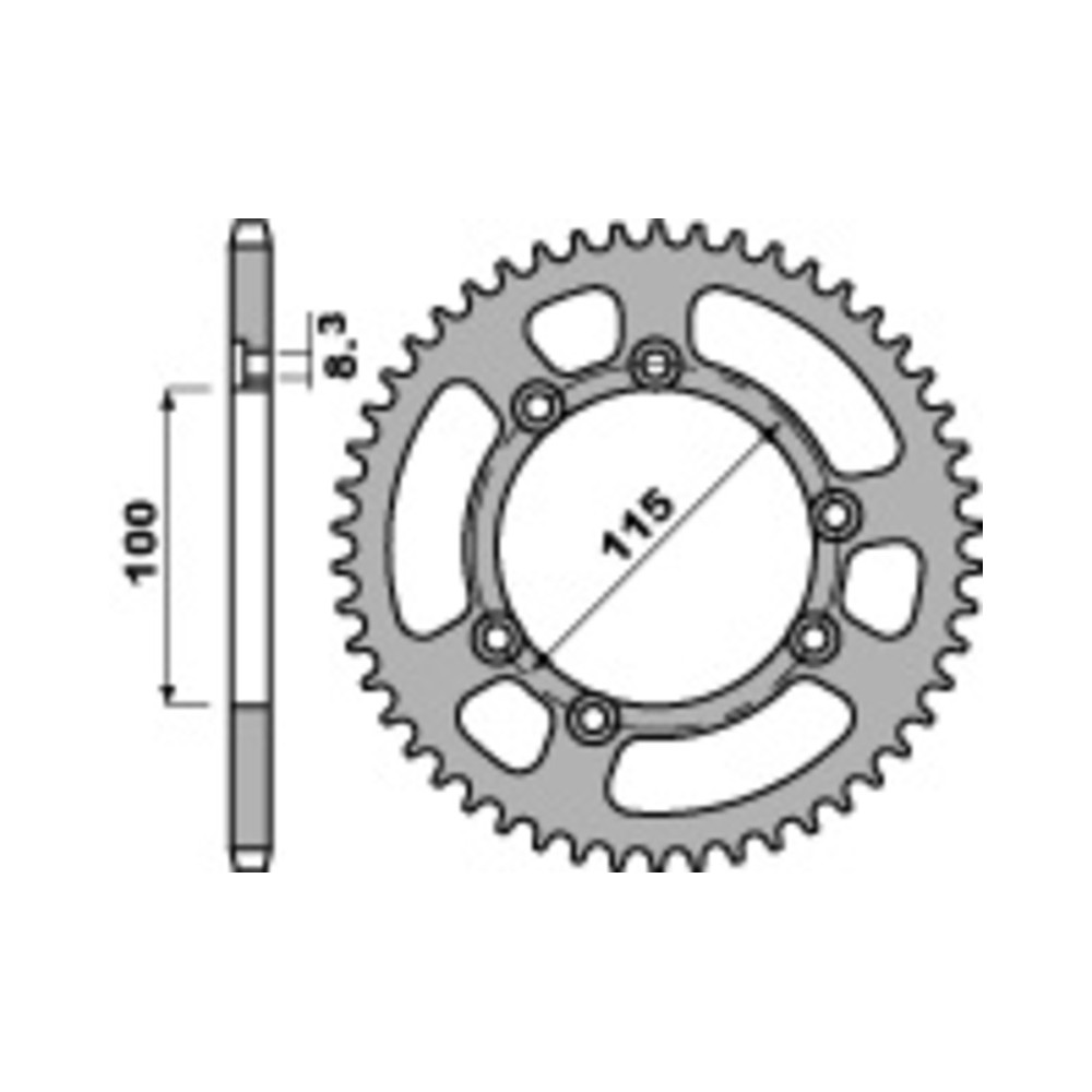 Couronne PBR aluminium ultra-light 4423 - 420