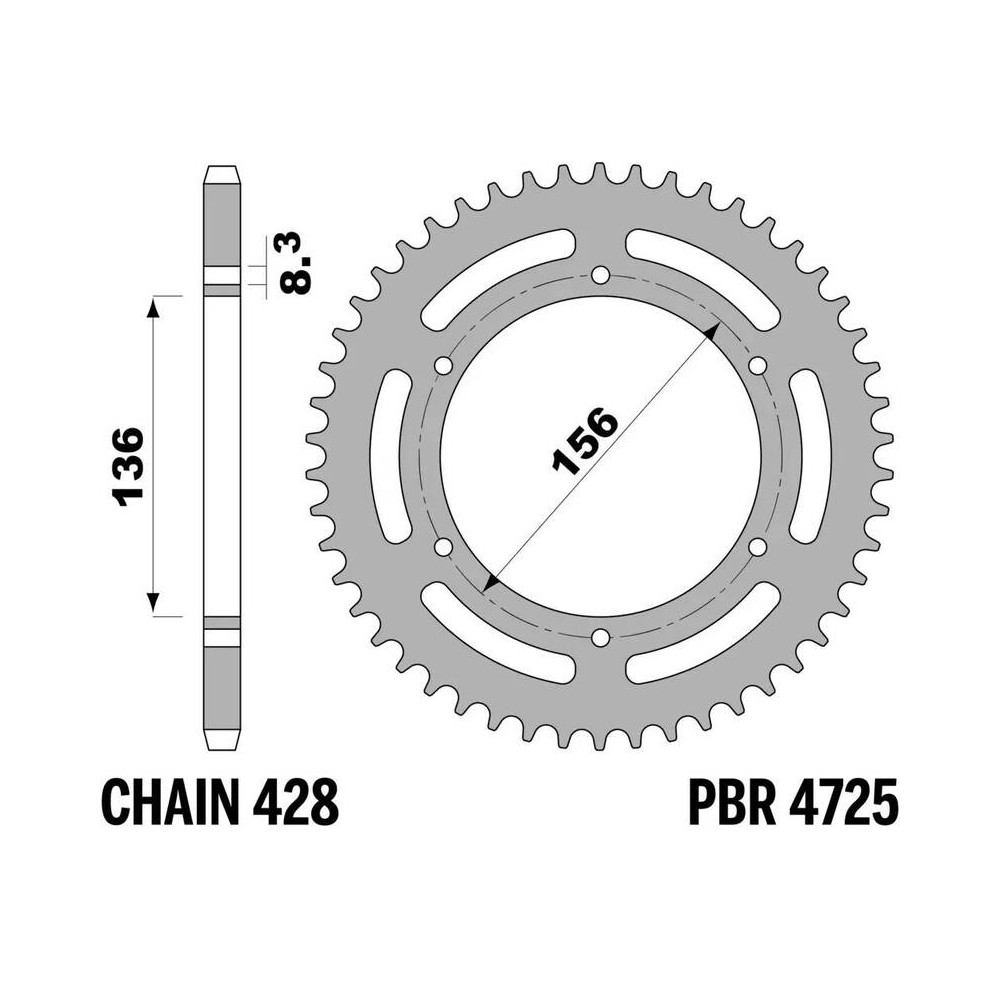 Couronne PBR acier standard 4725 - 428