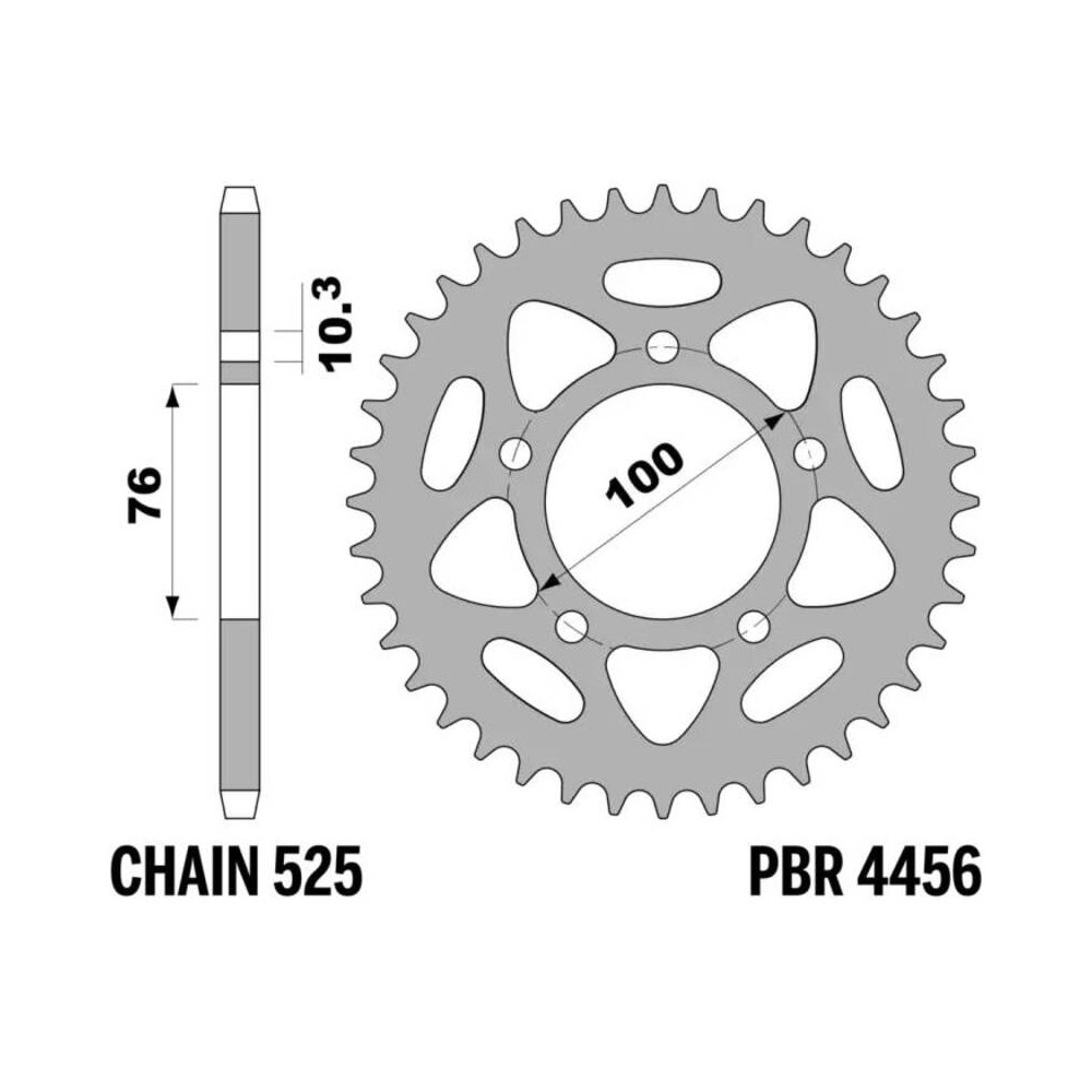 Couronne PBR acier C45 standard 4456 - 525