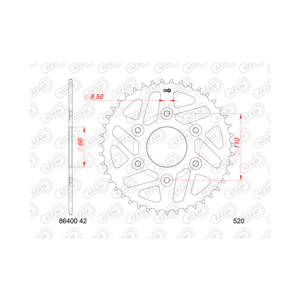 Couronne AFAM acier standard 86400 - 520