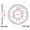 Couronne JT SPROCKETS acier standard 1222 - 428