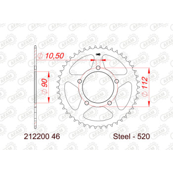 Couronne AFAM acier standard 212200 - 520