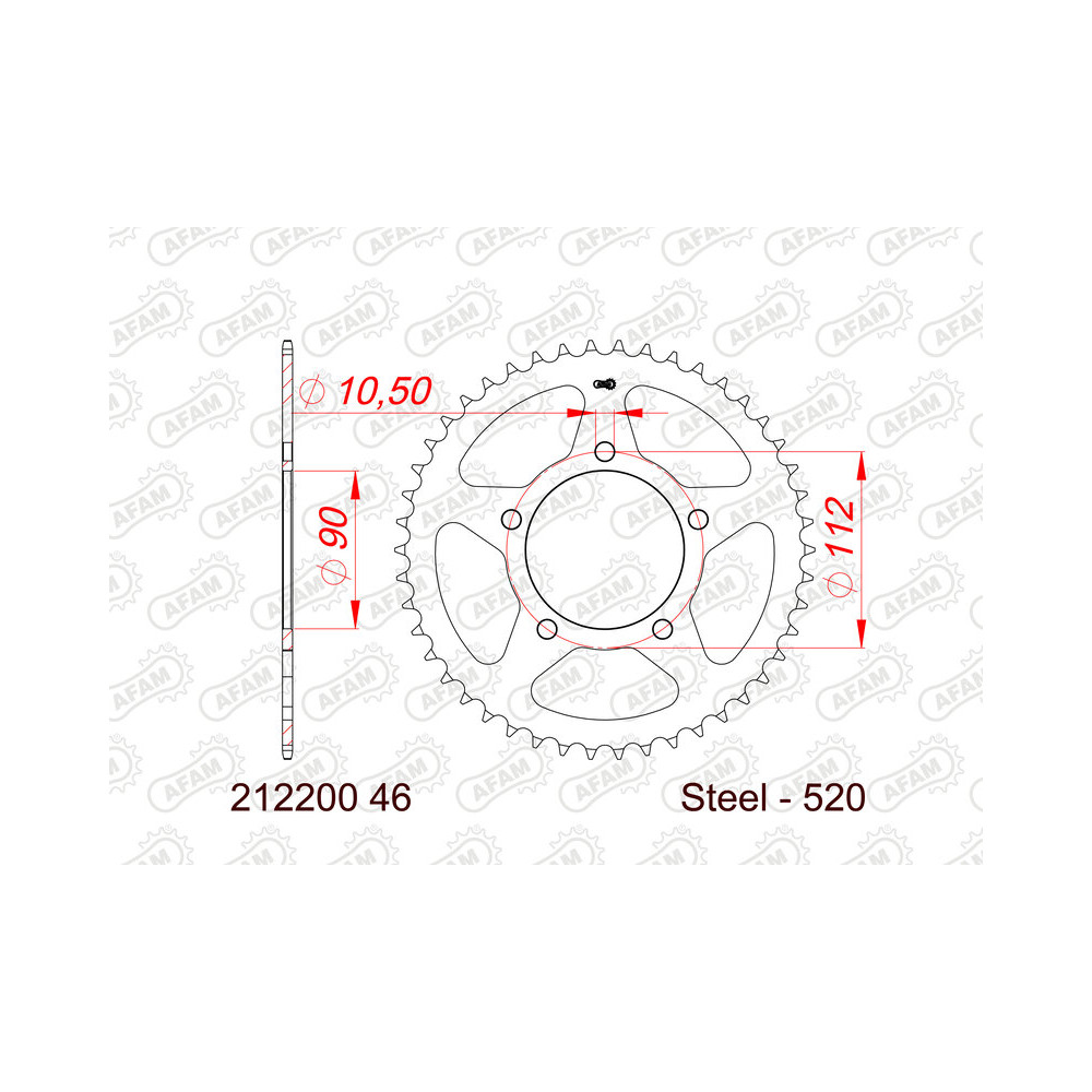 Couronne AFAM acier standard 212200 - 520