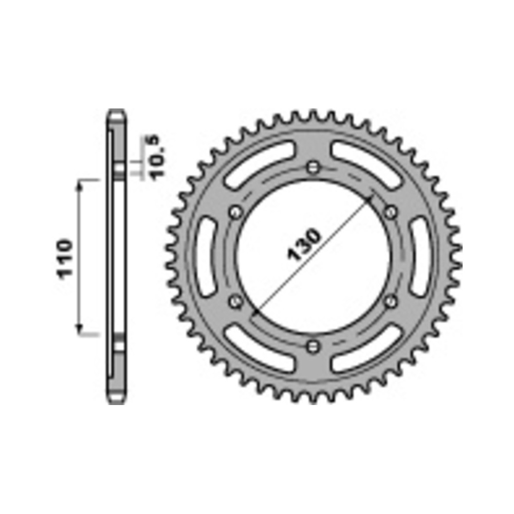 Couronne PBR acier C45 standard 4385 - 525