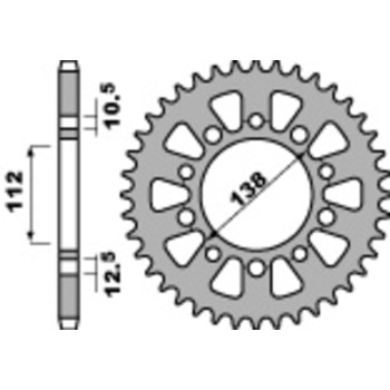 Couronne PBR acier C45 standard 4384 - 521
