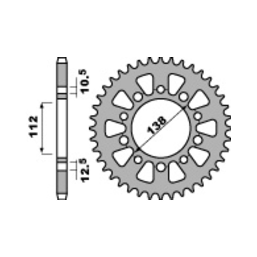 Couronne PBR acier C45 standard 4384 - 521