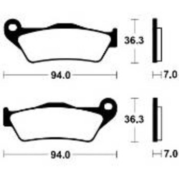 Plaquettes de frein TECNIUM Performance métal fritté - MR503