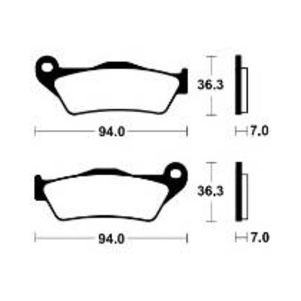 Plaquettes de frein TECNIUM Performance métal fritté - MR503