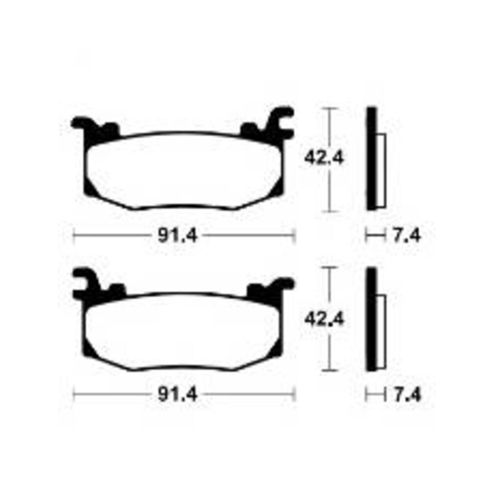 Plaquettes de frein TECNIUM Racing métal fritté carbone - MCR512