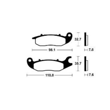 Plaquettes de frein TECNIUM Performance métal fritté - MF297
