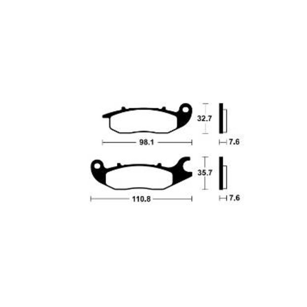 Plaquettes de frein TECNIUM Performance métal fritté - MF297
