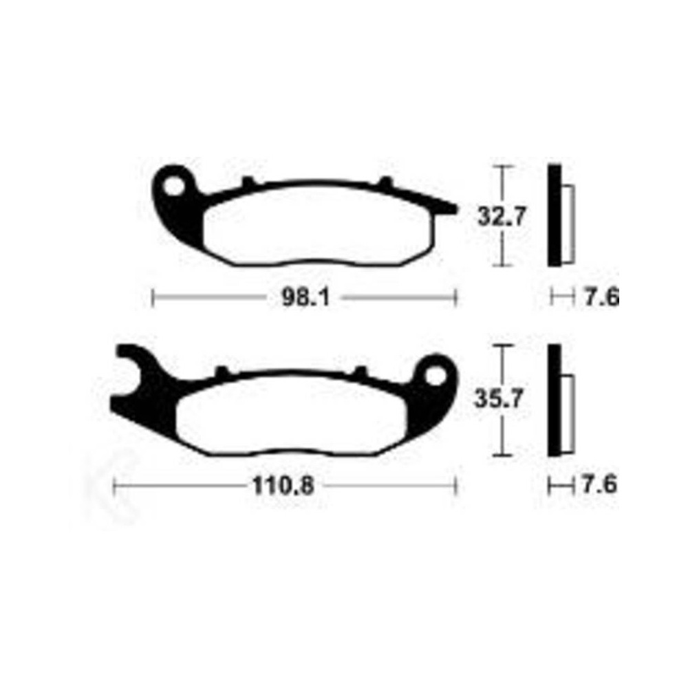 Plaquettes de frein TECNIUM Performance métal fritté - MF359