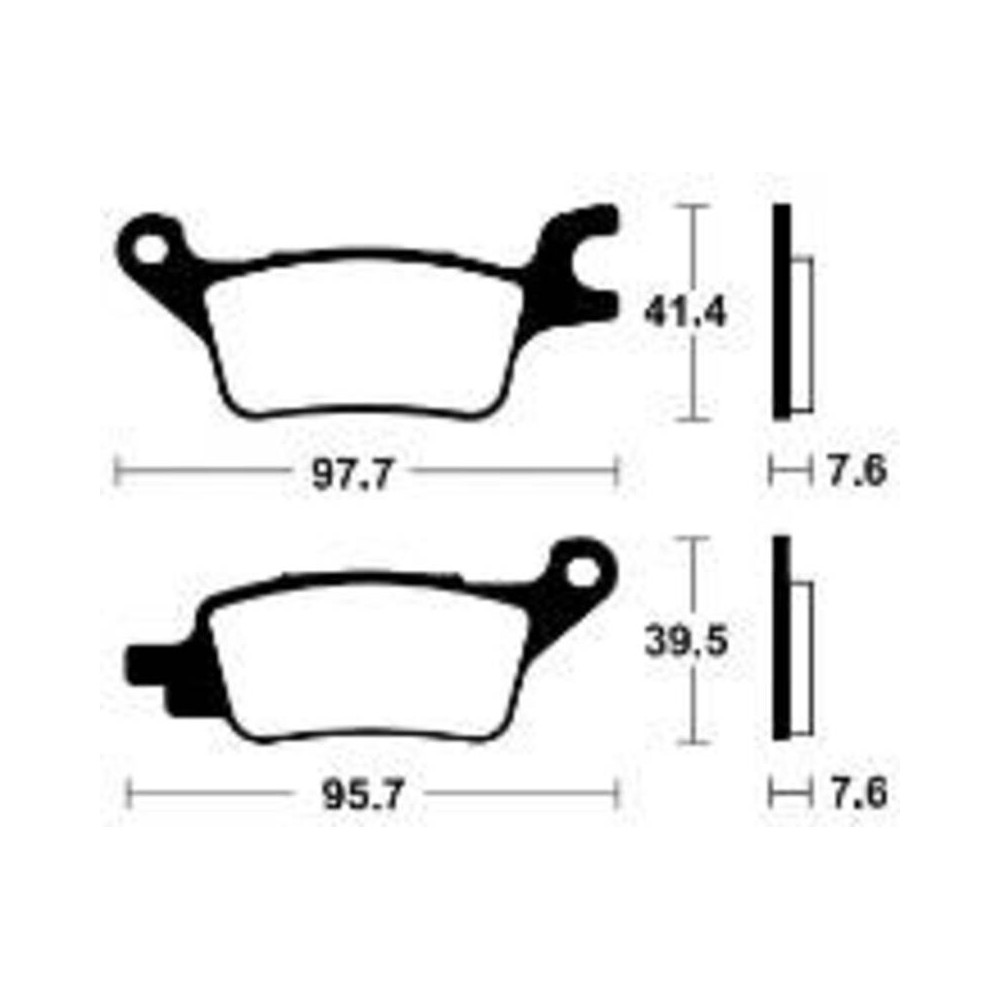 Plaquettes de frein TECNIUM Scooter organique - ME510