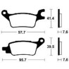 Plaquettes de frein TECNIUM Scooter organique - ME510