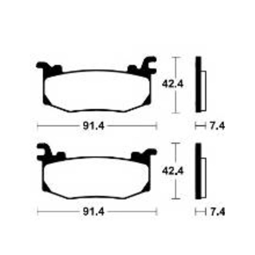 Plaquettes de frein TECNIUM Racing métal fritté - MTR512