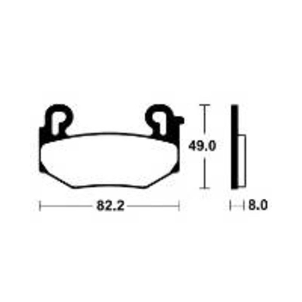 Plaquettes de frein TECNIUM Performance métal fritté - MF504