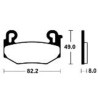 Plaquettes de frein TECNIUM Performance métal fritté - MF504