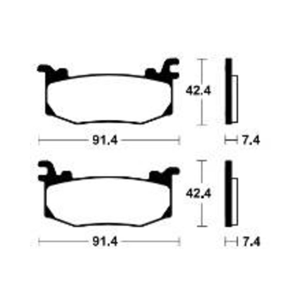 Plaquettes de frein TECNIUM Performance métal fritté - MF512