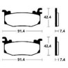 Plaquettes de frein TECNIUM Performance métal fritté - MF512